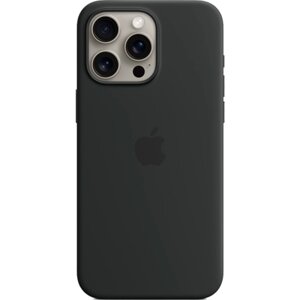 Чехол-крышка Apple Silicone Case with MagSafe для Apple iPhone 15 Pro, силикон, черный (MT1A3ZM/A)