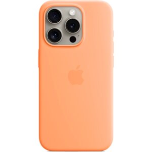 Чехол-крышка Apple Silicone Case with MagSafe для Apple iPhone 15 Pro, силикон, оранжевый сорбет (MT1H3ZM/A)