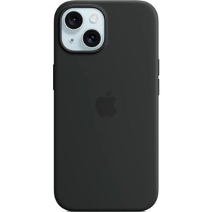 Чехол-крышка Apple Silicone Case with MagSafe для Apple iPhone 15, силикон, черный (MT0J3ZM/A)