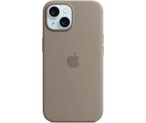 Чехол-крышка Apple Silicone Case with MagSafe для Apple iPhone 15, силикон, серый (MT0Q3)