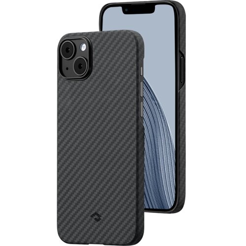 Чехол-крышка Pitaka для iPhone 14 Plus, кевлар, черно-серый