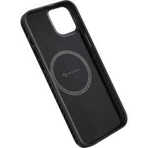 Чехол-крышка Pitaka для iPhone 15 Pro (KI1501PP), кевлар, черно-серый