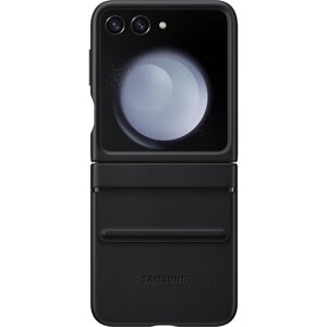 Чехол-крышка Samsung VF731PBE для Z Flip5, экокожа, черный
