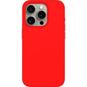 Чехол-крышка Stellarway Case with MagSafe для Apple iPhone 15 Pro, силикон, красный