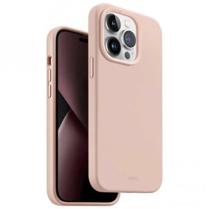 Чехол-крышка Uniq MagSafe LINO для iPhone 14 Pro Max, силикон, розовый