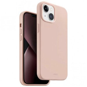 Чехол-крышка Uniq MagSafe LINO для iPhone 14, силикон, розовый