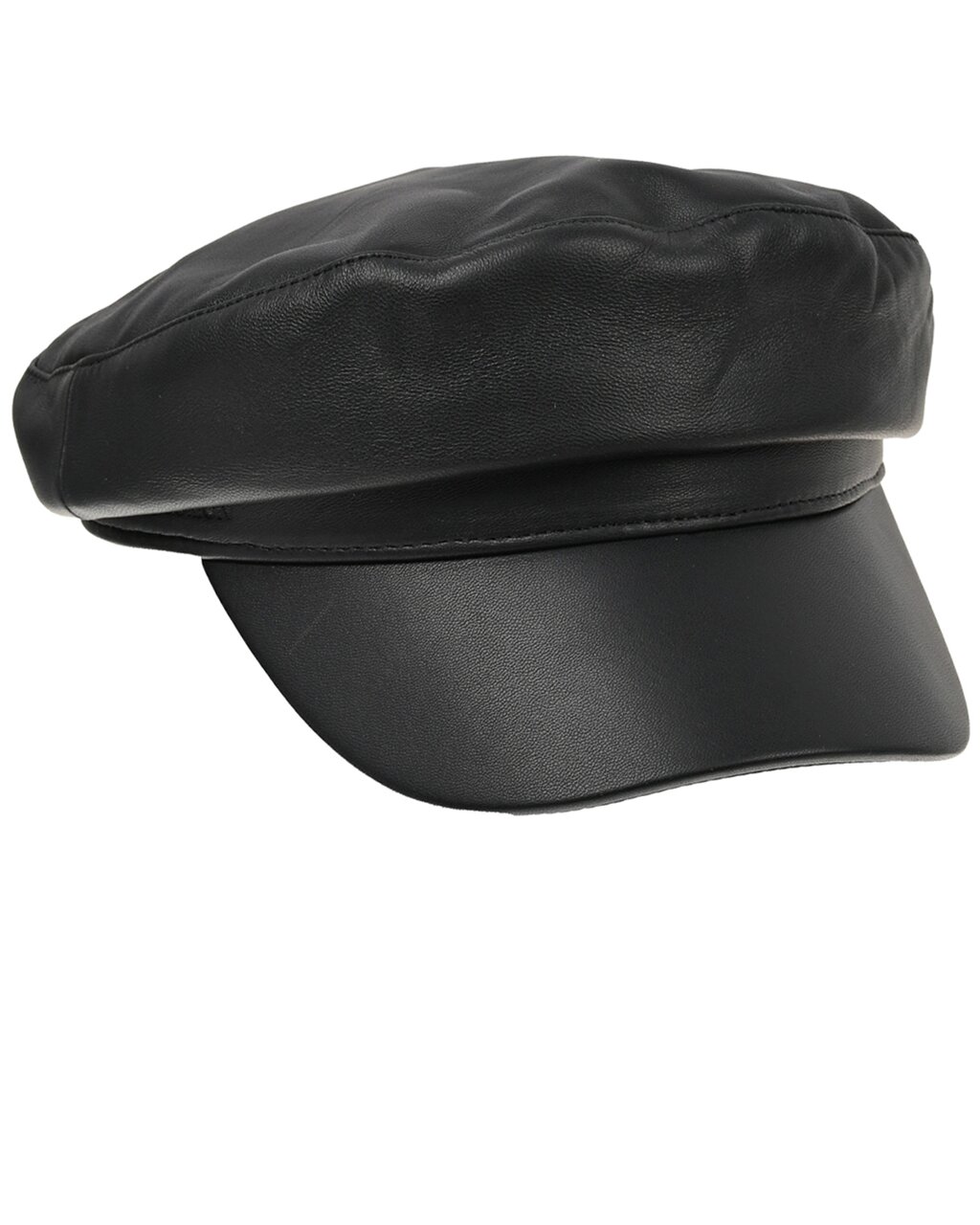 Черная кепка из натуральной кожи Yves Salomon от компании Admi - фото 1