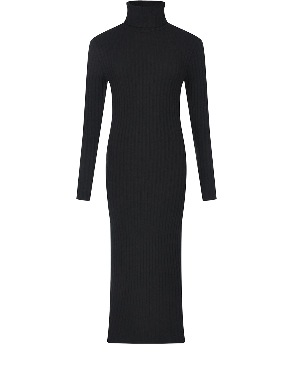 Черное платье STELVIO из шерсти и кашемира Pietro Brunelli от компании Admi - фото 1