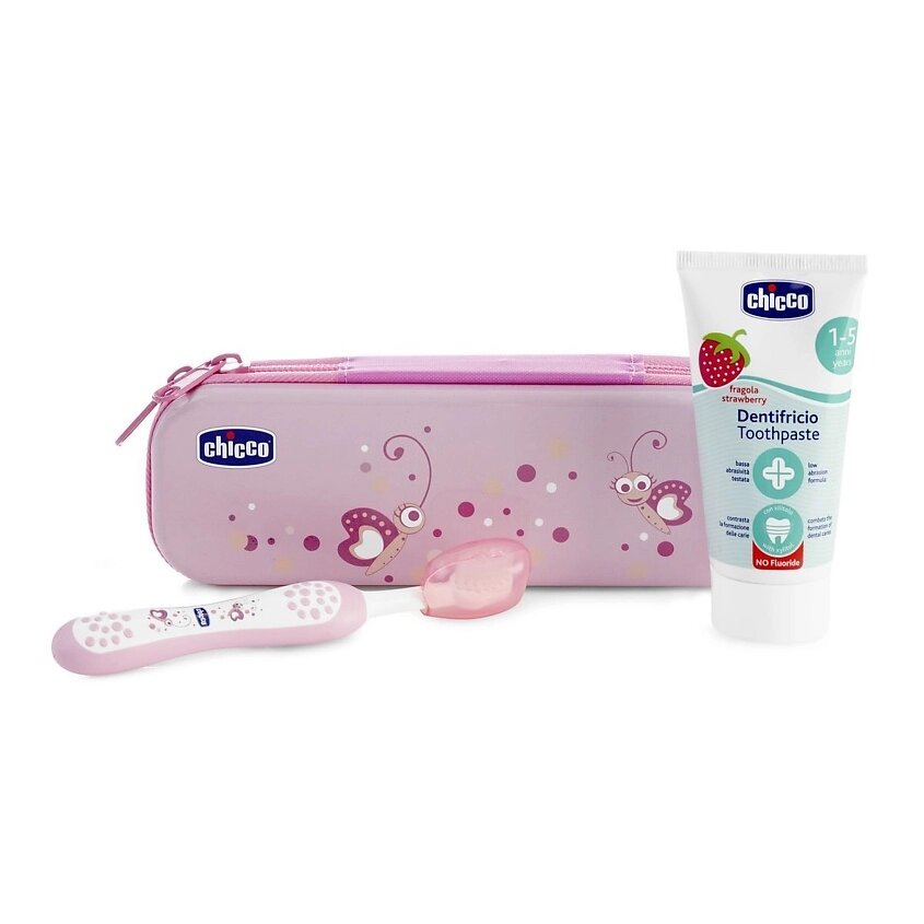 CHICCO Набор детский для чистки зубов (розовый) от компании Admi - фото 1