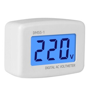 Цифровой вольтметр 220 В переменного тока Вольтметр с вилкой европейского стандарта Разъем Тестер напряжения LCD Дисплей
