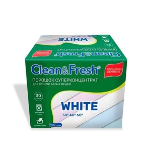 CLEANANDFRESH Стиральный порошок суперконцентрат для Белого 900.0