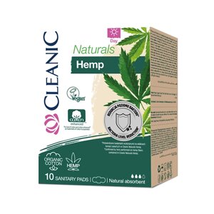 CLEANIC Naturals Organic Cotton&Hemp Прокладки гигиенические дневные 10.0