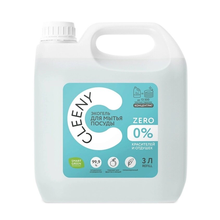 CLEENY Средство для мытья посуды Zero без отдушек и красителей 3000 от компании Admi - фото 1