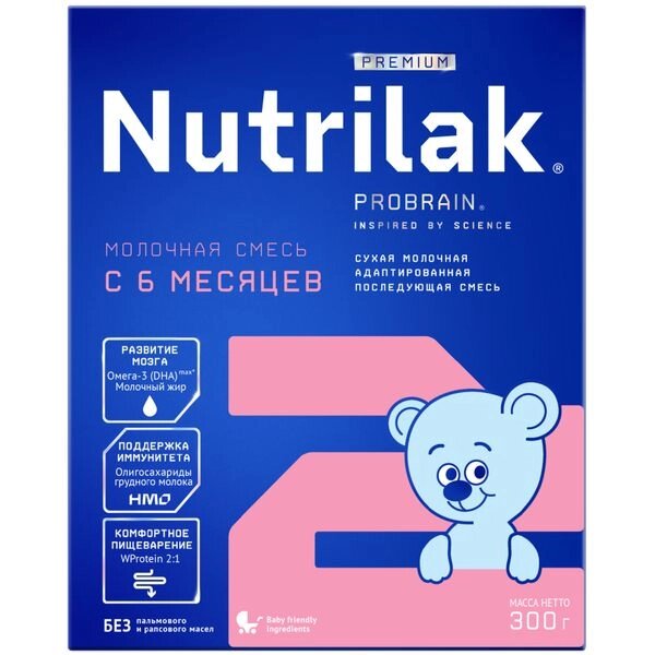 Cмесь сухая молочная для детей с 6 мес. Premium 2 Nutrilak/Нутрилак 300г от компании Admi - фото 1