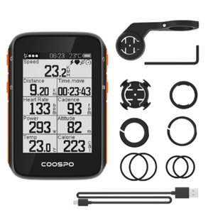 Coospo BC200 Беспроводной велокомпьютер 2,6 дюйма LCD Экран с подсветкой Bluetooth5.0 ANT+ APP Sync GPS Направление 1300