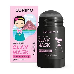 Corimo маска для лица в стике с черной глиняной вулканическим пепелом и цинком 40.0