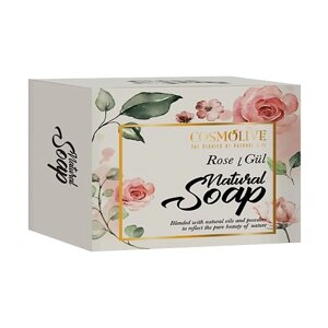 COSMOLIVE Мыло натуральное розовое rose natural soap 125.0
