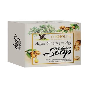 COSMOLIVE Мыло натуральное с аргановым маслом argan oil natural soap 125.0