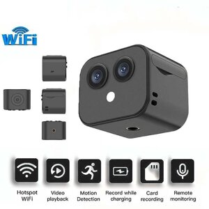 D3 HD Mini Wireless WiFi Dual камера Мобильный телефон Беспроводная сеть камера Дистанционный Двусторонняя видеокамера д