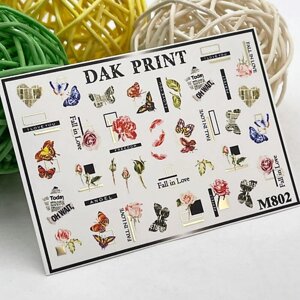 DAK PRINT Слайдер-дизайн для ногтей M802