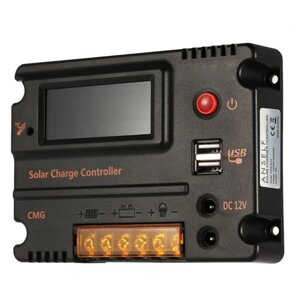 DC WPC 12 В 24 В 10A 20A Солнечная Контроллер заряда LCD Дисплей Компенсация температуры Перегрузка Защита от перезарядк