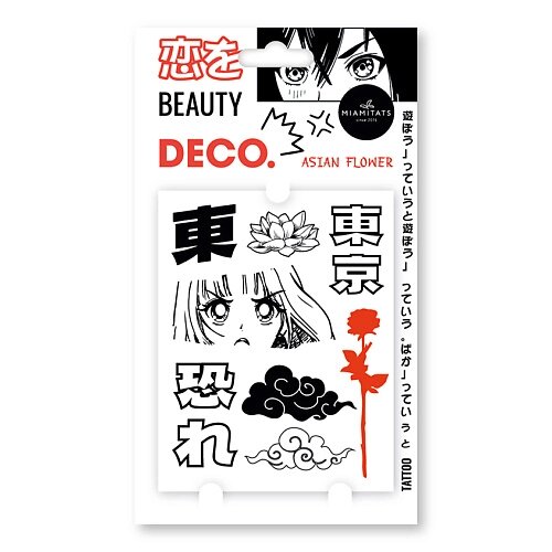 DECO. Татуировка для тела JAPANESE by Miami tattoos переводная Asian Flower от компании Admi - фото 1