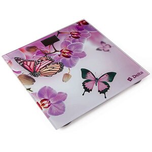 DELTA Весы напольные электронные D-9235/1 "Бабочки в цветах"