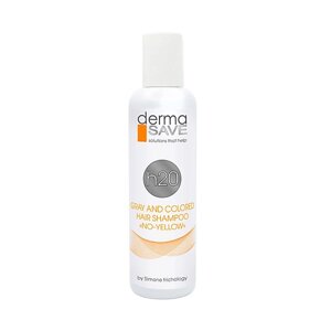 DERMA SAVE Шампунь для седых и окрашенных волос «Без Желтизны» H20 Gray and colored hair shampoo 200.0