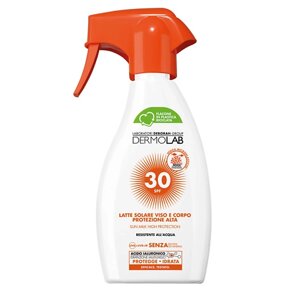 DERMOLAB Солнцезащитное молочко для лица и тела Sun Milk High Protection Spf 30