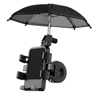 Держатель мобильного телефона для мотоцикла с зонтом от солнца и дождя, крепление для навигации на мотоцикле