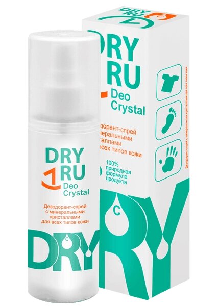 Дезодорант-спрей с минеральными кристаллами Deo Crystal Dry Ru/Драй Ру 40г от компании Admi - фото 1