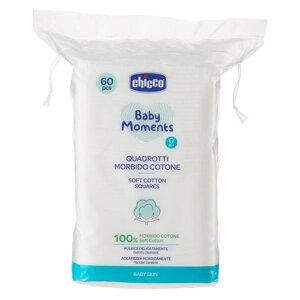 Диски ватные для детей с 0 лет Baby moments Chicco/Чикко 60шт