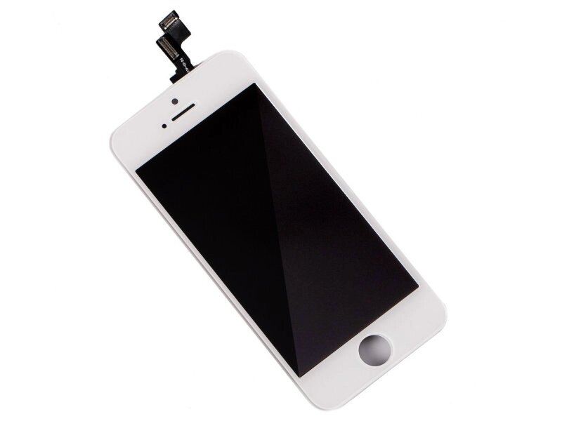 Дисплей Vbparts для APPLE iPhone 5S в сборе с тачскрином AAA White 075635 от компании Admi - фото 1