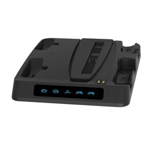 Для PS5 Многофункциональная рассеивающая база Контроллеры PSVR2/PS5 Зарядная база с подсветкой Дисплей Может вместить шл
