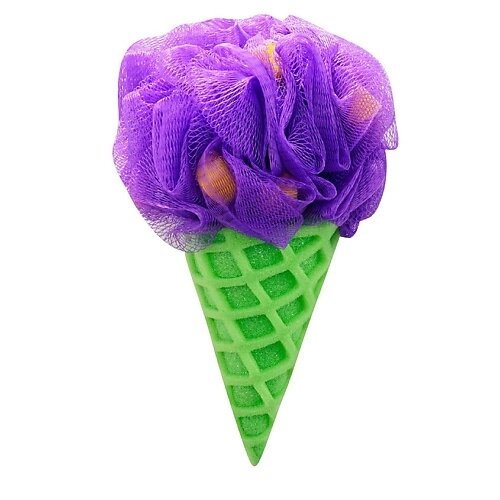 DOLCE MILK Мочалка «Мороженое» зеленая/фиолетовая от компании Admi - фото 1