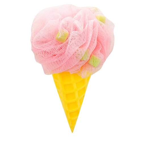 DOLCE MILK Мочалка «Мороженое» желтая/розовая от компании Admi - фото 1