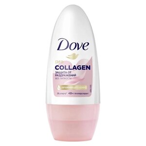 DOVE Дезодорант-антиперспирант шариковый Защита от раздражений без липкости Pro-collagen