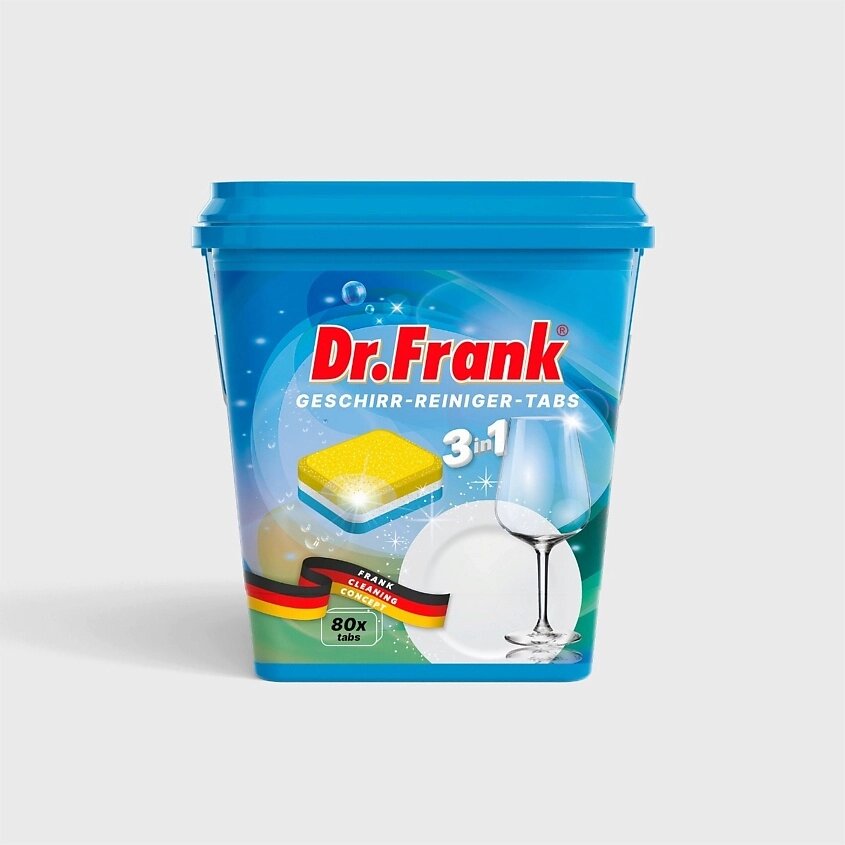 DR. FRANK Таблетки для посудомоечной машины geschirr-reiniger tabs 3 in 1 1600 от компании Admi - фото 1