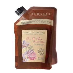 DURANCE Марсельское мыло сменный блок Роза и шафран Rose & Saffron 500