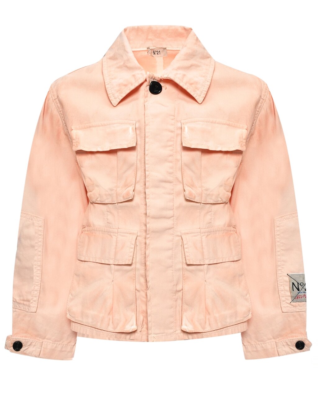 Джинсовая куртка с накладными карманами, розовая No. 21 от компании Admi - фото 1