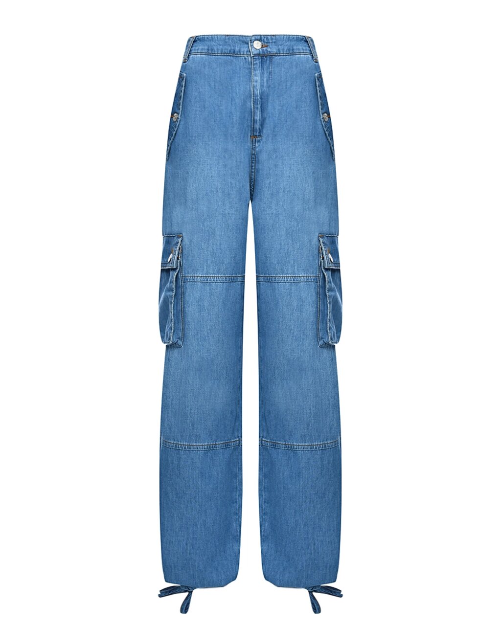 Джинсы с карманами-карго, синие Mo5ch1no Jeans от компании Admi - фото 1