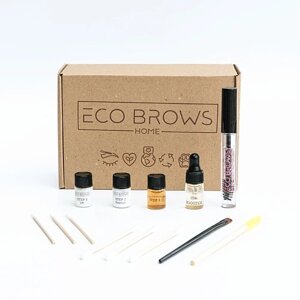 ECO BROWS HOME Набор для ламинирование бровей и ресниц, долговременная укладка бровей