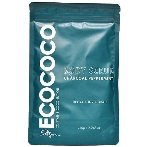 ECOCOCO Скраб для тела для детокса и бодрости Уголь и Мята Body Scrub Charcoal Peppermint от компании Admi - фото 1