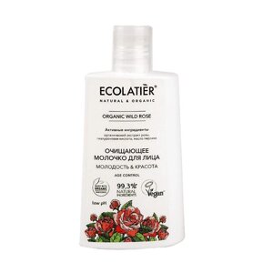 Ecolatier green очищающее молочко для лица "молодость и красота" серия organic WILD ROSE 250.0