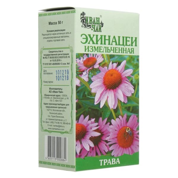 Эхинацея измельченная трава Иван-чай пакет 50г от компании Admi - фото 1