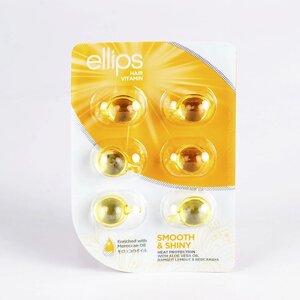ELLIPS Hair Vitamin Smooth & Shiny. Масло для питания, увлажнения светлых волос 6.0