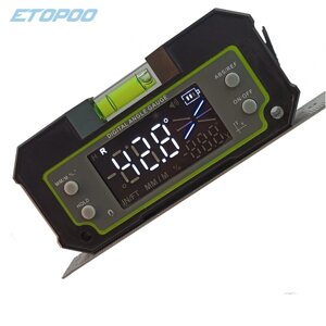 ETOPOO Bluetooth Цифровой инклинометр уровня LCD Двухосевой электронный транспортир Угловая треугольная линейка Измерите