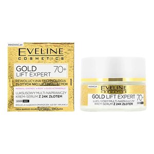 EVELINE Крем-сыворотка для лица GOLD LIFT EXPERT ультравосстанавливающая 70+ 50.0