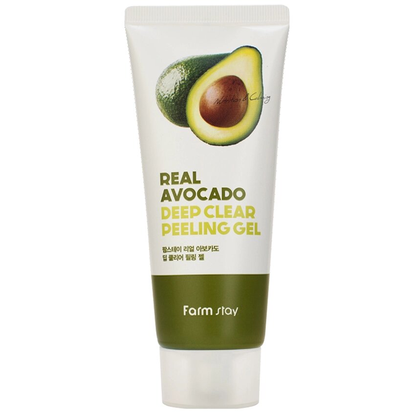 FARMSTAY Гель для лица отшелушивающий с экстрактом авокадо Real Avocado Tea Deep Clear Peeling Gel от компании Admi - фото 1