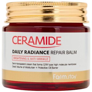 FARMSTAY Крем-бальзам для лица укрепляющий c керамидами Ceramide Daily Radiance Repair Balm